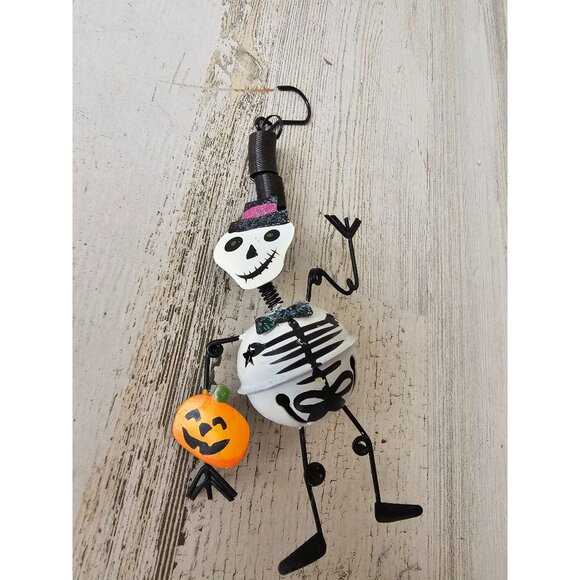 Spring metal skeleton hanging Halloween pumpkin unique tree - Picture 1 of 7